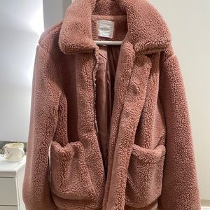Mauve Pink Teddy Jacket